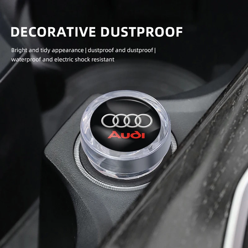 Car Cigarette Lighter Dust Cover Dustproof Cap Plug For Audi Quattro A3 A4 A6 A5 Q5 A1 Q7 Q3 Q2 Q8 A7 A8 TT S1 SQ5 RSQ3 RSQ8