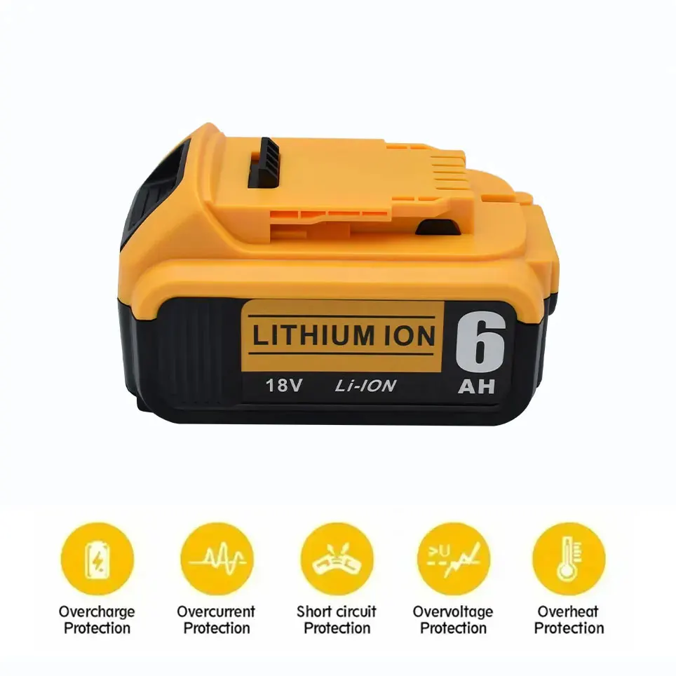 Imagem -03 - Bateria de Lítio para Dewalt Power Tools 18v 5ah 6ah 8ah 18650 Dcb184 Dcb200 Conjunto de Ferramentas Elétrico Recarregável 20v 5000mah