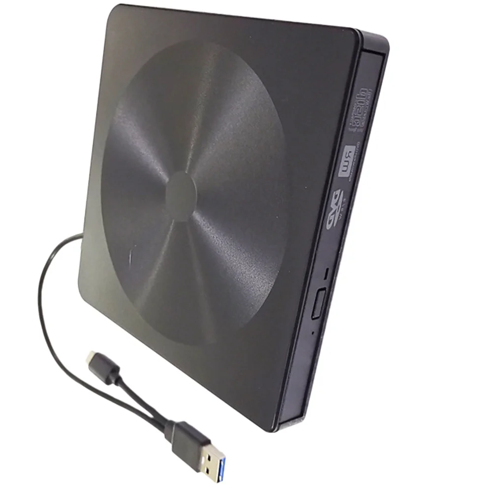 

Typec External Optical Dvd Drive Black Ultra Thin Portable USB External Cd Drive Multifunctional Disc Carving Machine Compatible