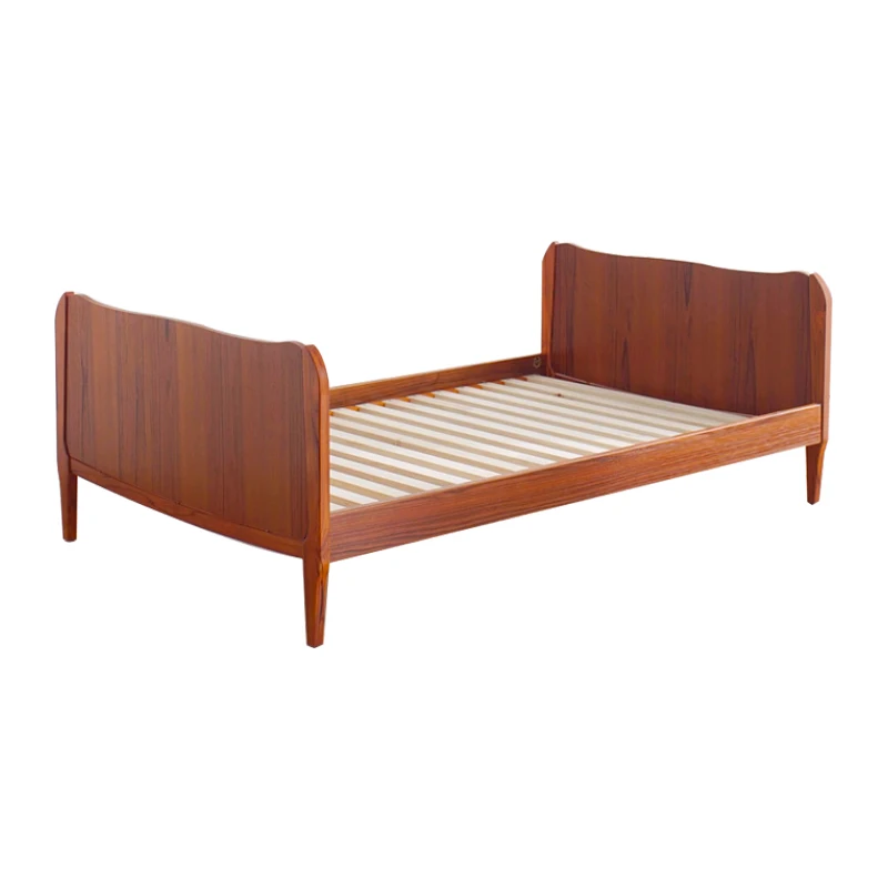 

MCM 1.2-meter teak children's bed, solid wood, antique non sharp angle single for boys and girls