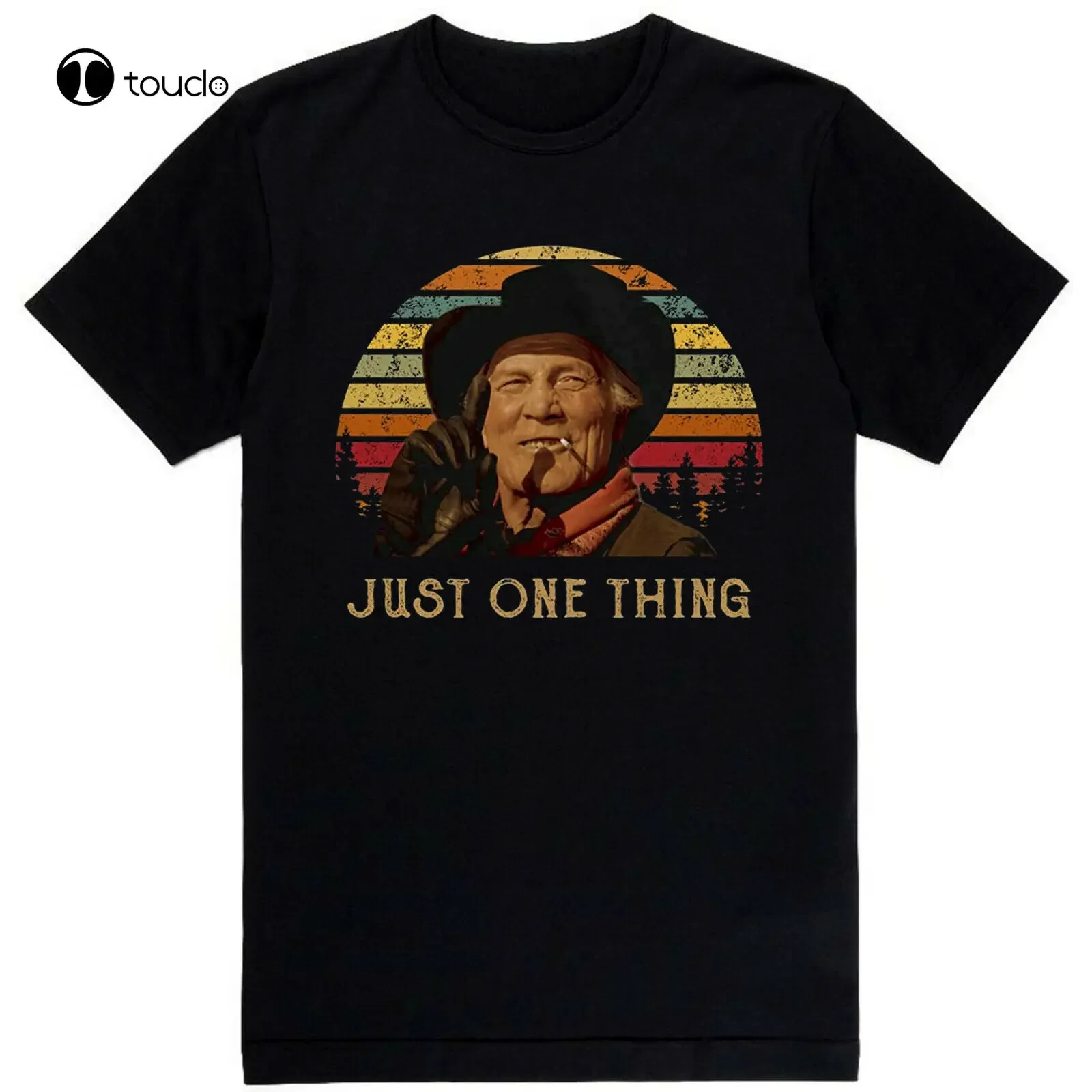 City Slickers Película Curly Washburn Comedia de acción Camiseta negra Mnh 050621073