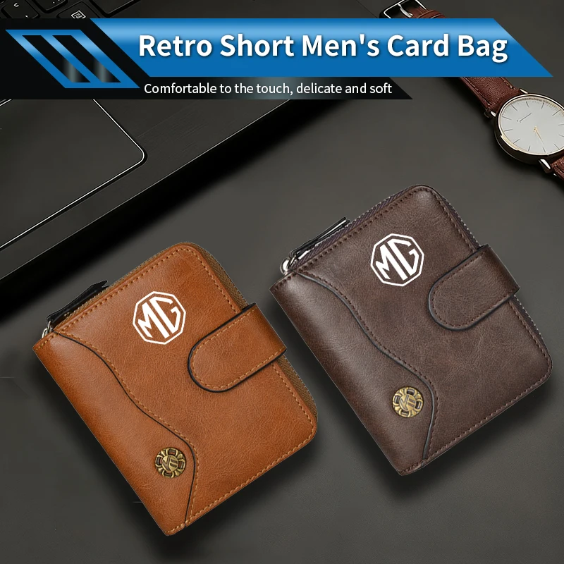 

Retro buckle wallet wallet bank card coin purse suitable for MG ZS 5 7 6 Cyberster MG4 EV ES5 HS ONE GT GS MG3 3SW MARVEL R Scor