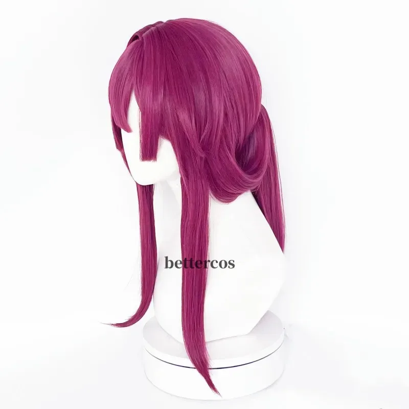 sisi 223343 سنتيمتر أنيمي: ستار السكك الحديدية تأثيري الوردي الأرجواني كافكا هونكاي شعر مستعار مقاومة للحرارة الاصطناعية خصلات الشعر المستعار