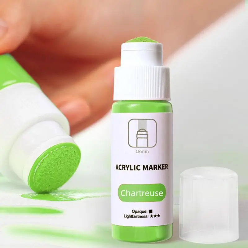 قلم ماركر من الأكريليك ، قلم ماركر قائم على الماء ، علامة ممسحة دائمة ، مقاومة للماء ، مقاومة للبهتان ، 18 علامة طرف ، 60: