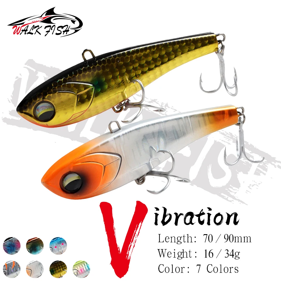 WALK FISH 1 Stück 79/90 mm 16/34 g Winterköder Weitwurf Harte Vibration Eiscisch Bass Künstlicher Köder Luya Bionischer Köder Süßwasser