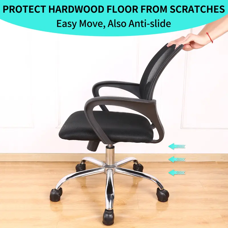 Felt Bottom Furniture Wheel Caster Cups Sofa Bed Office Chair Wheels Stopper Floor Protectors Covers Silicone Prevents Scratches - Image 3