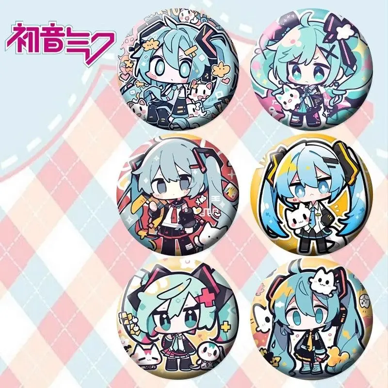 

Q version of Hatsune Miku Kawaii Bar Chimeko commemorative badge cute cartoon MIKU anime clothes bags accessories holiday gifts