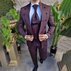 Fashion Italian Mens Suits Slim Fit Groom Wedding Tuxedos Formal Business Male Blazer Customized terno masculinos completo