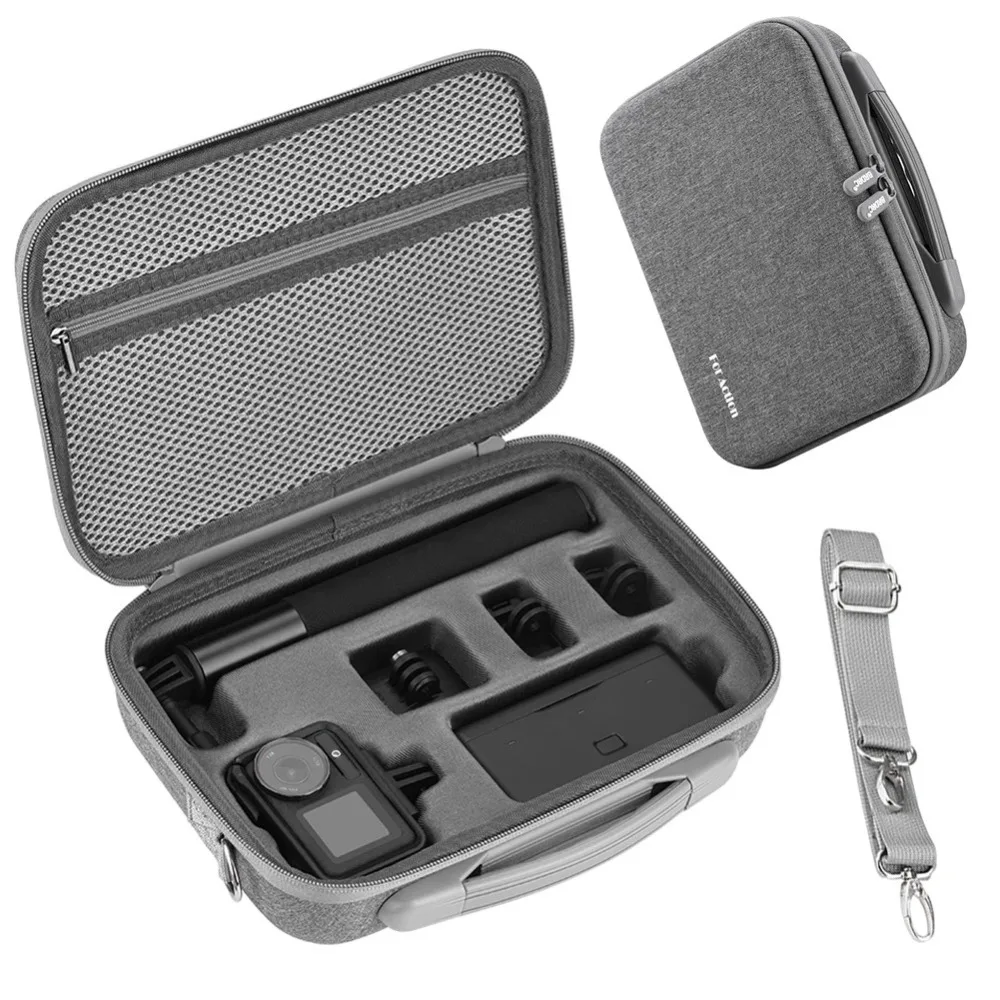 with Shoulder Strap Drone Carrying Case Nylon EVA Hard Shell Handbag Waterproof Shockproof Storage Bag for DJI Osmo Action 5 Pro