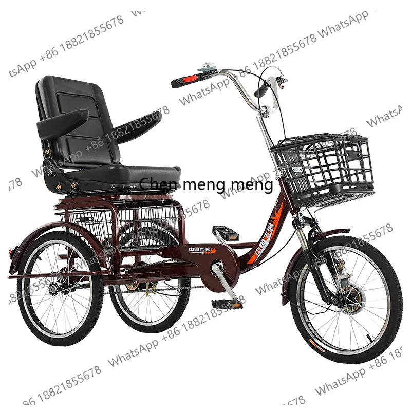 

Tricycle bicycle elderly pedal, adult scooter rickshaw