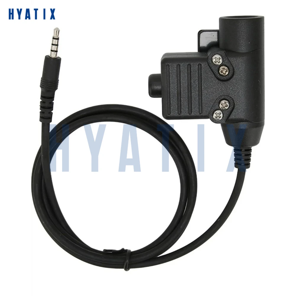 Conector adaptador U94 PTT de enchufe de Cable de auriculares con conector de 3,5 MM para teléfono móvil