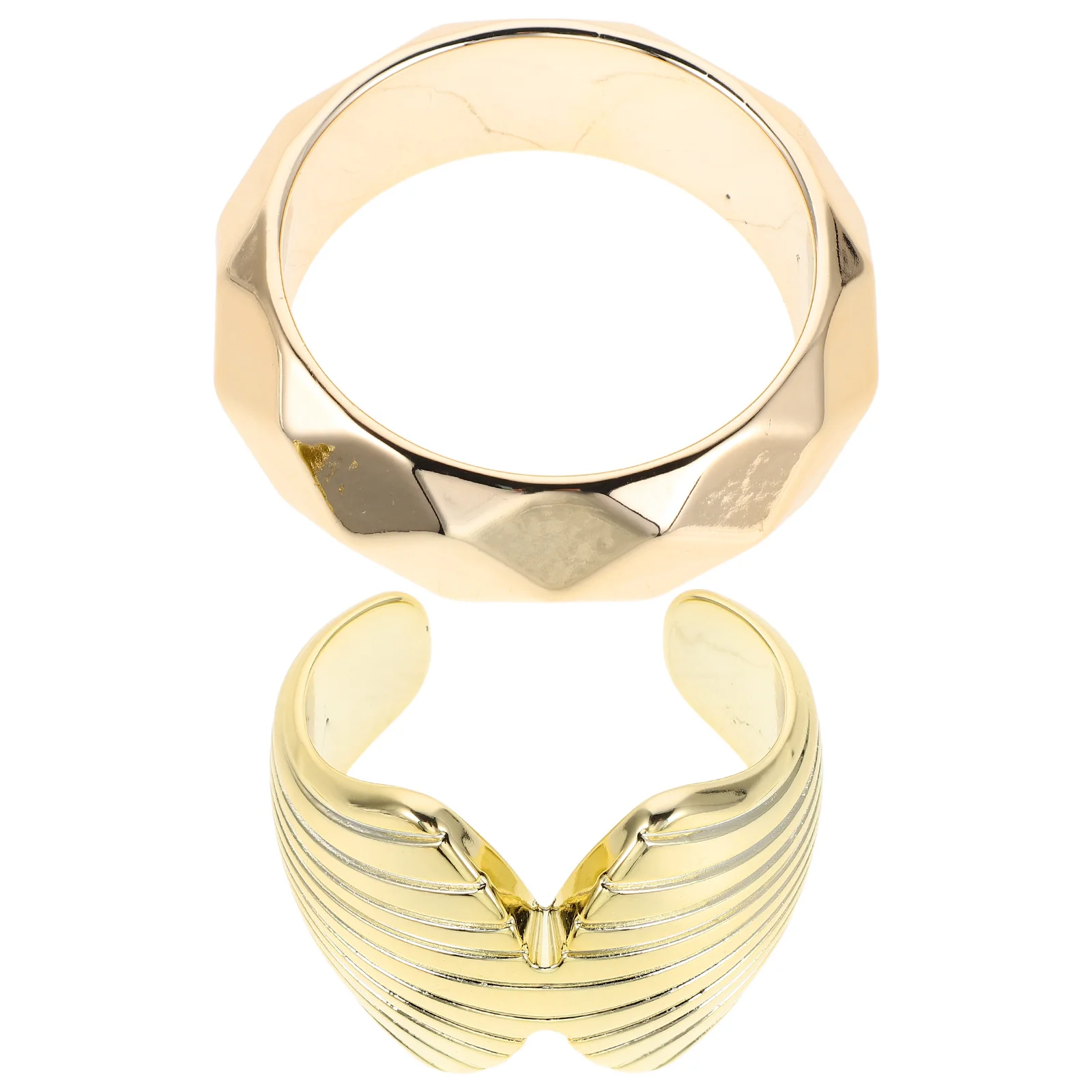 

2pcs Geometric Bangle Bracelets Chunky Irregular Acrylic Arm Cuff Set Stackable Statement Jewelry For Women Vintage Modern