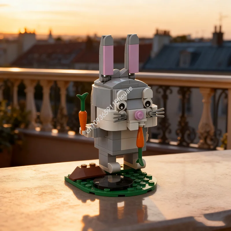 

126 шт. MOC Bugs Bunny Morning Carrot Edition модель здания рождественские подарки блоки игрушка сборка DIY идея образование день рождения