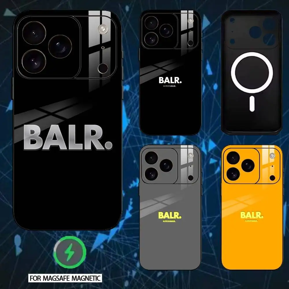 

Brand B-BALR Logo Phone Case For iPhone 17,16,15,14,13,12,Plus,Pro,Max For Magnetic Wireless Charge