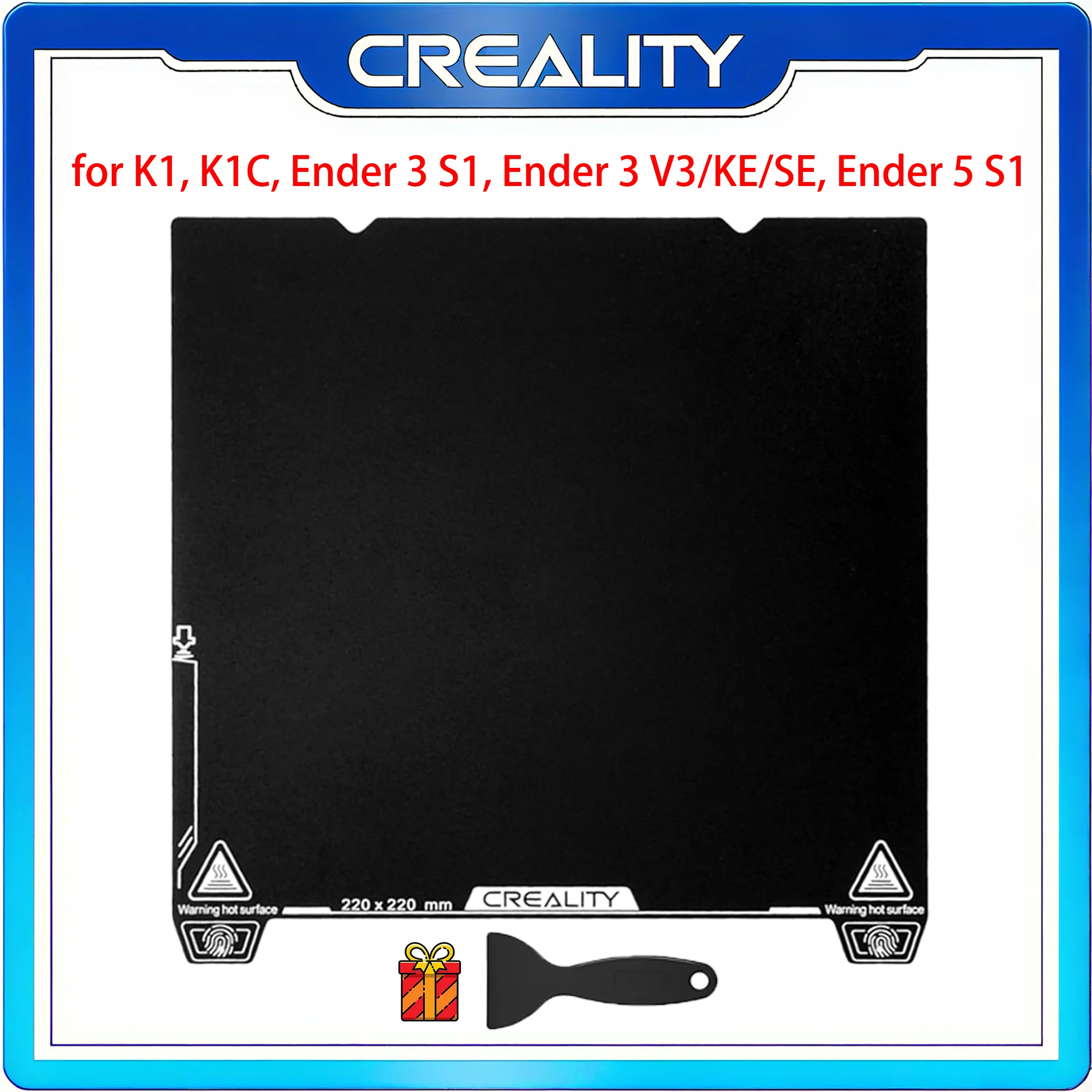 Creality K1 Epoxidharz-Druckplatte 235*235mm, 3D-Drucker Doppelseitige Epoxidharz-Partikelbeschichtung Druckbett-Plattform