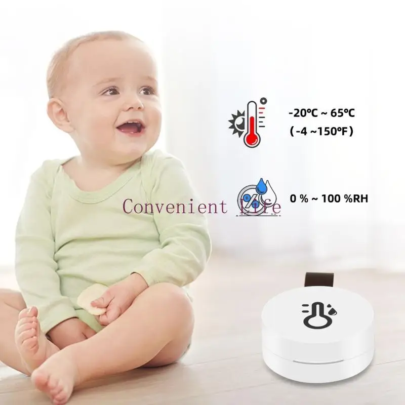 L1EE thermomètre hygromètre sans fil Mini BT5.0 capteur d'humidité température intérieure avec moniteur d'humidité