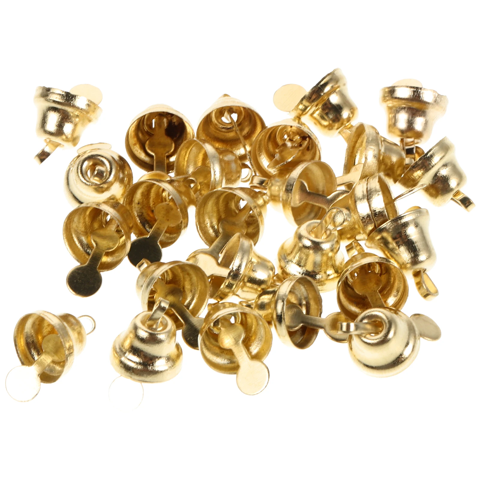 

100 Pcs Golden Bell Decoration Diy Craft Colorful Jingle Little Hanging Bells Iron Vintage Ornaments