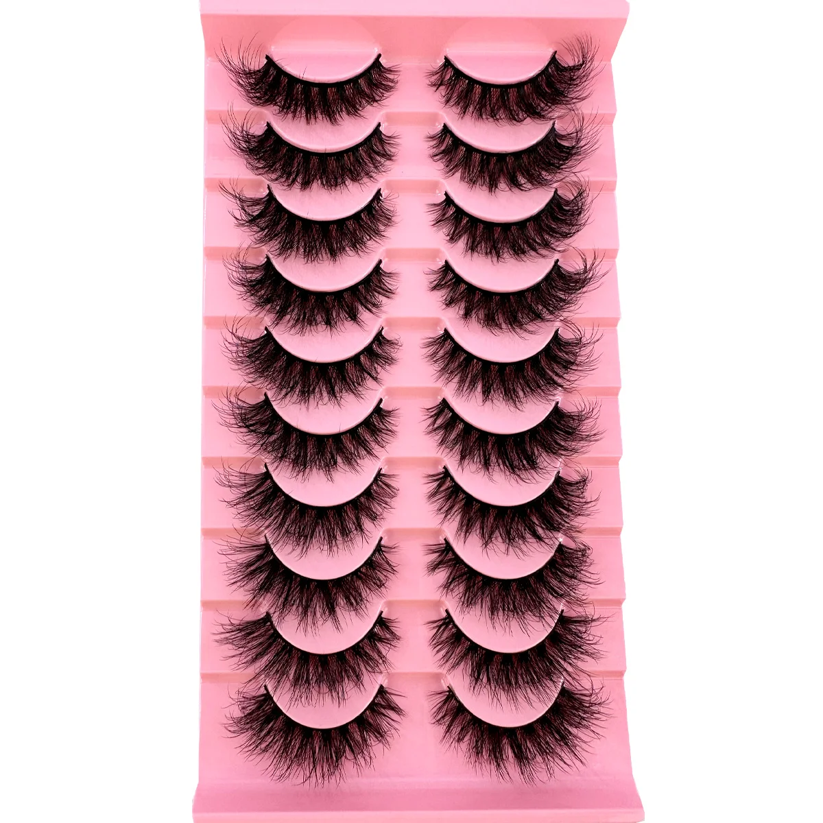 Wholesale 10Pair Russian Strip Lashes Extension Vendors 18-23MM Mink Lashes Makeup Tools Fluffy Natural False Eyelashes