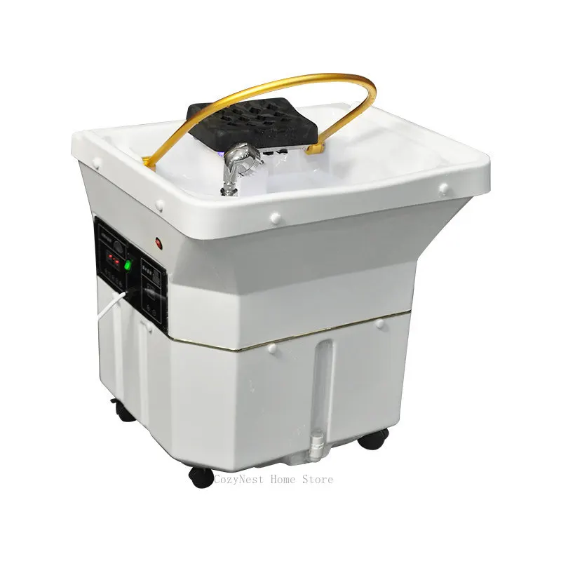 Mobile Head Therapy Basin with Light Water Circulation Ear Cleaning Steamer for Beauty Salon