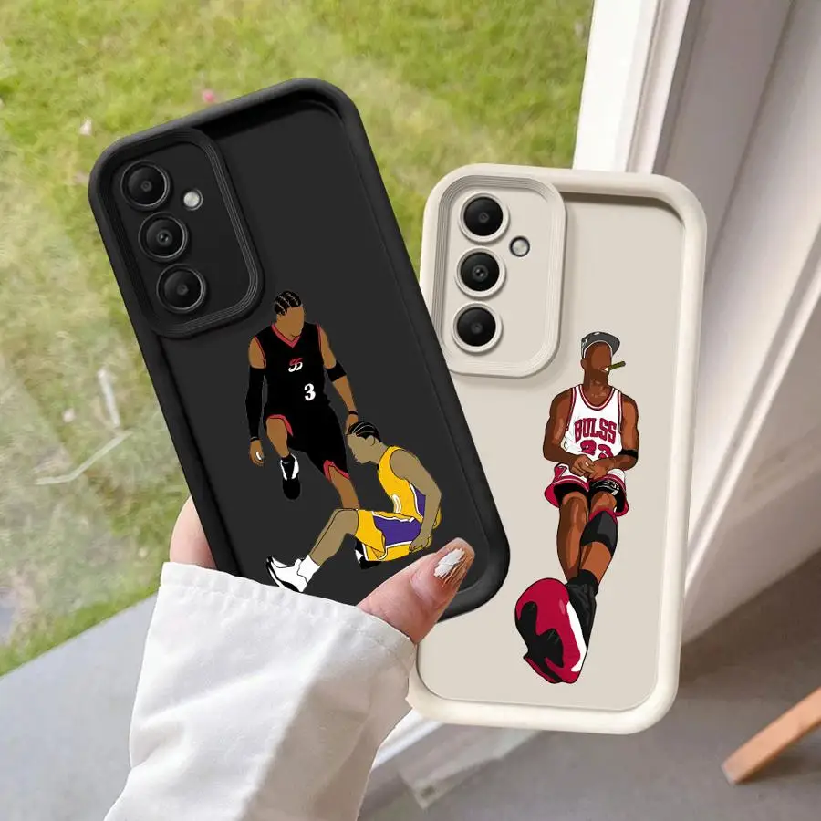 Basketball Star Phone Case for Galaxy A15 A16 A23 A32 A52 A72 4G 5G A22 A25 A33 A34 A35 A52s A53 A54 A55 A73 5G A24 A51 A71 4G