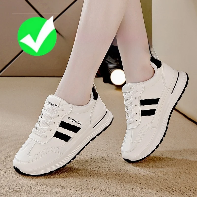 

Women's Lightweight Casual Sport Shoes Anti-Slip Soft Bottom Comfortable Fashionable Street Style Flat Bottom Rubber Sole