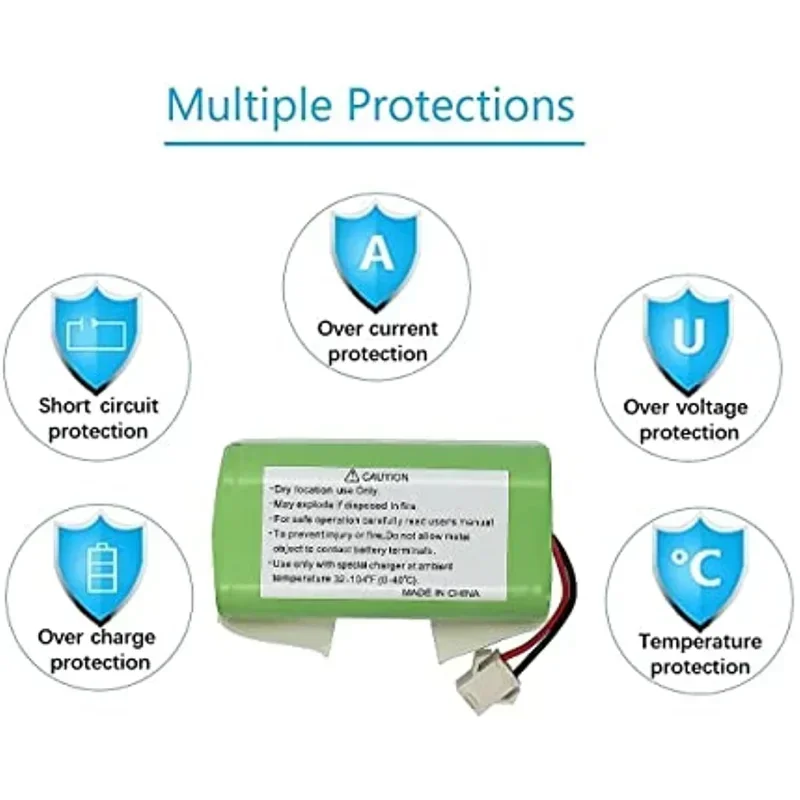 Batería de repuesto de 14,4 V 2600mAh para Conga 990 1090 Tesvor X500 Ecovacs Deebot N79 N79S DN622 Eufy RoboVac 11 11S RoboVac 30