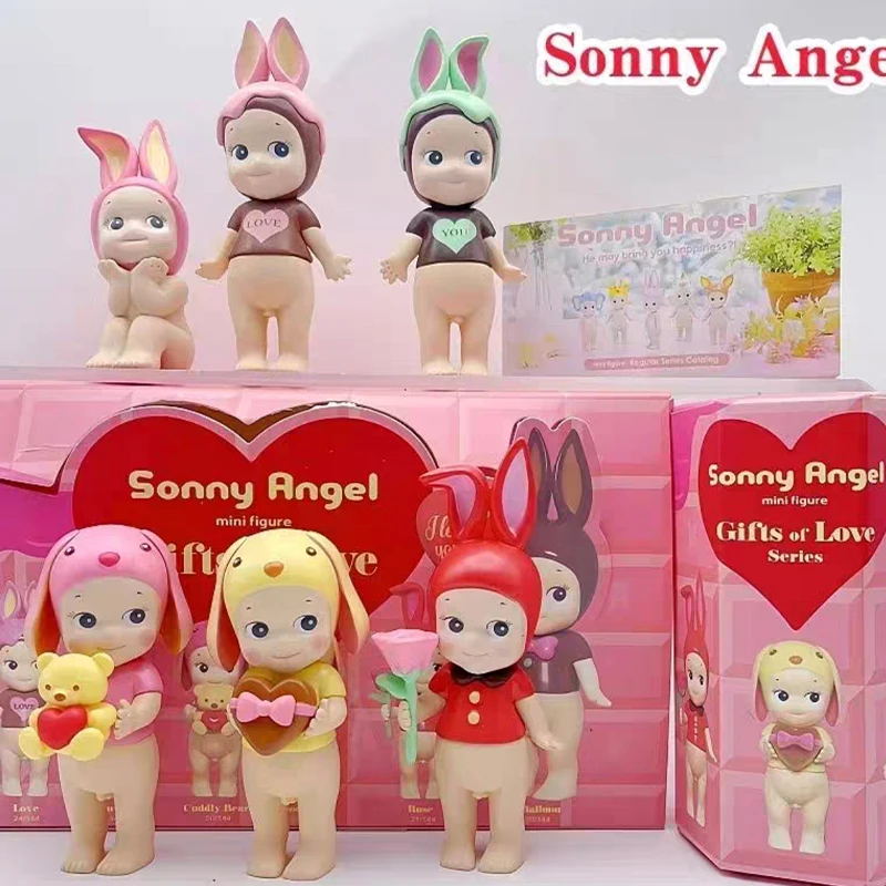 

Sonny Angel Gifts of Love Series Blind Box Guess Bag Mystery Box Toys Doll Cute Anime Figure Desktop Ornaments Gift Collection