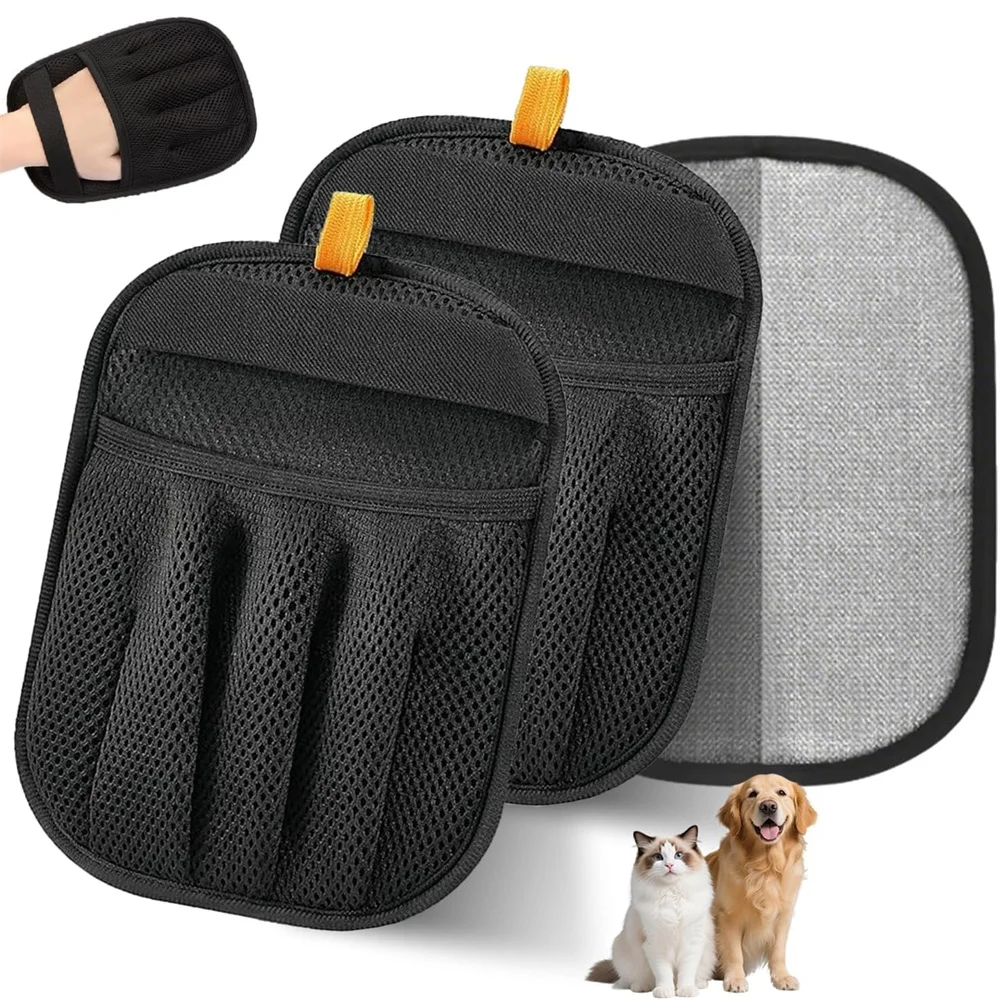 New Five-Finger Pet Static Glove, Reusable Pet Hair Removal Tool for Clothes, Sofa, Carpet and Car Seats, Removes Floating Pet H