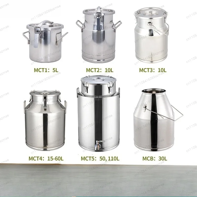 

304 Stainless Steel Sealed Barrel Thickened Milk Transport Barrel Food Grade 50L Wine Barrel Storage Bucket