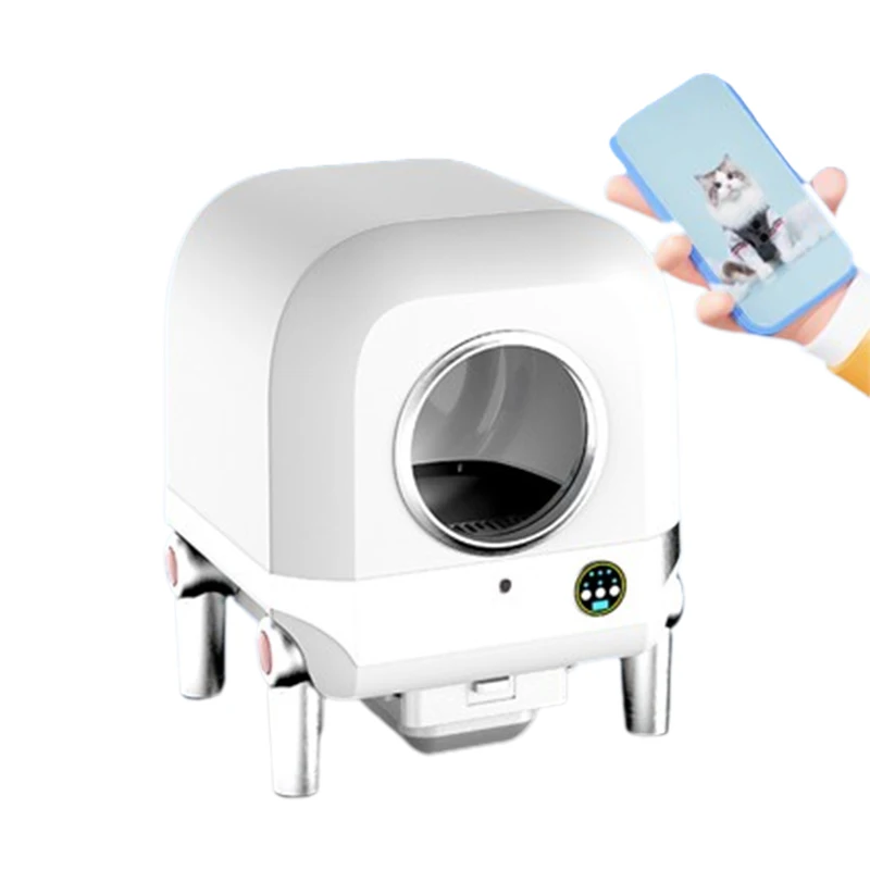 

2023 New 68L Automatic Cat Box Video WIFI APP Control Smart Custom Color Self-cleaning Pet Toilet Products