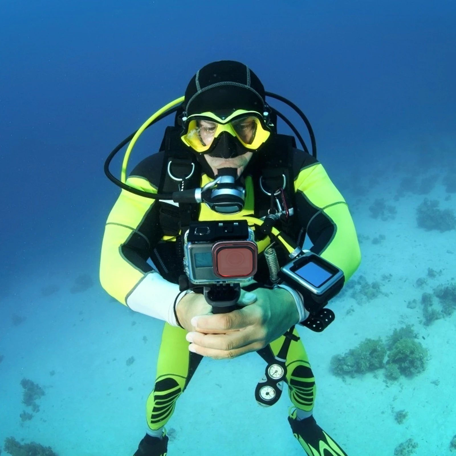 

3pcs Diving Lens Filter Underwater Camera Case ABS Plastic Glass High Definition Color Correction Scuba Snorkel Protective