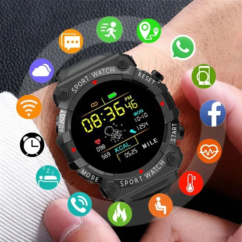 Nuevo reloj inteligente para hombres y mujeres, control del ritmo cardíaco y de la presión arterial, reloj inteligente Bluetooth, rastreador de Fitness, reloj deportivo para Android Ios