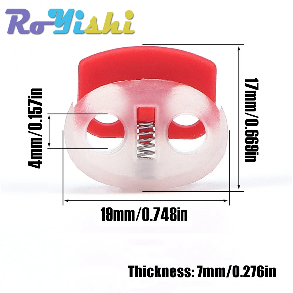 10 Pcs/Pack Transparent Plastic Cord Lock Bead Stopper Toggle Clip Shoelace Sportswear Backpack Lanyard Clamp DIY Craft Accessor