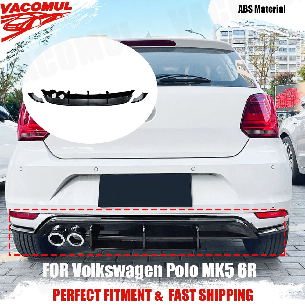 

Задний бампер VACOMUL, спойлер, диффузор, обвесы, защита для губ для Volkswagen Polo MK5 6R 2009-2014, автозапчасти, аксессуары