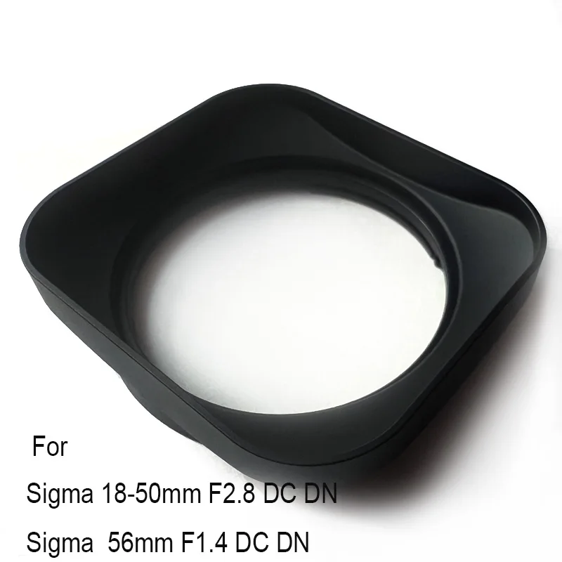 

For Sigma 18-50mm F2.8 Lens Hood Sigma18-50 F2.8 DC DN 56mm F1.4 DC DN Metal Square Lens Hood Replaces Sigma LH-582-02