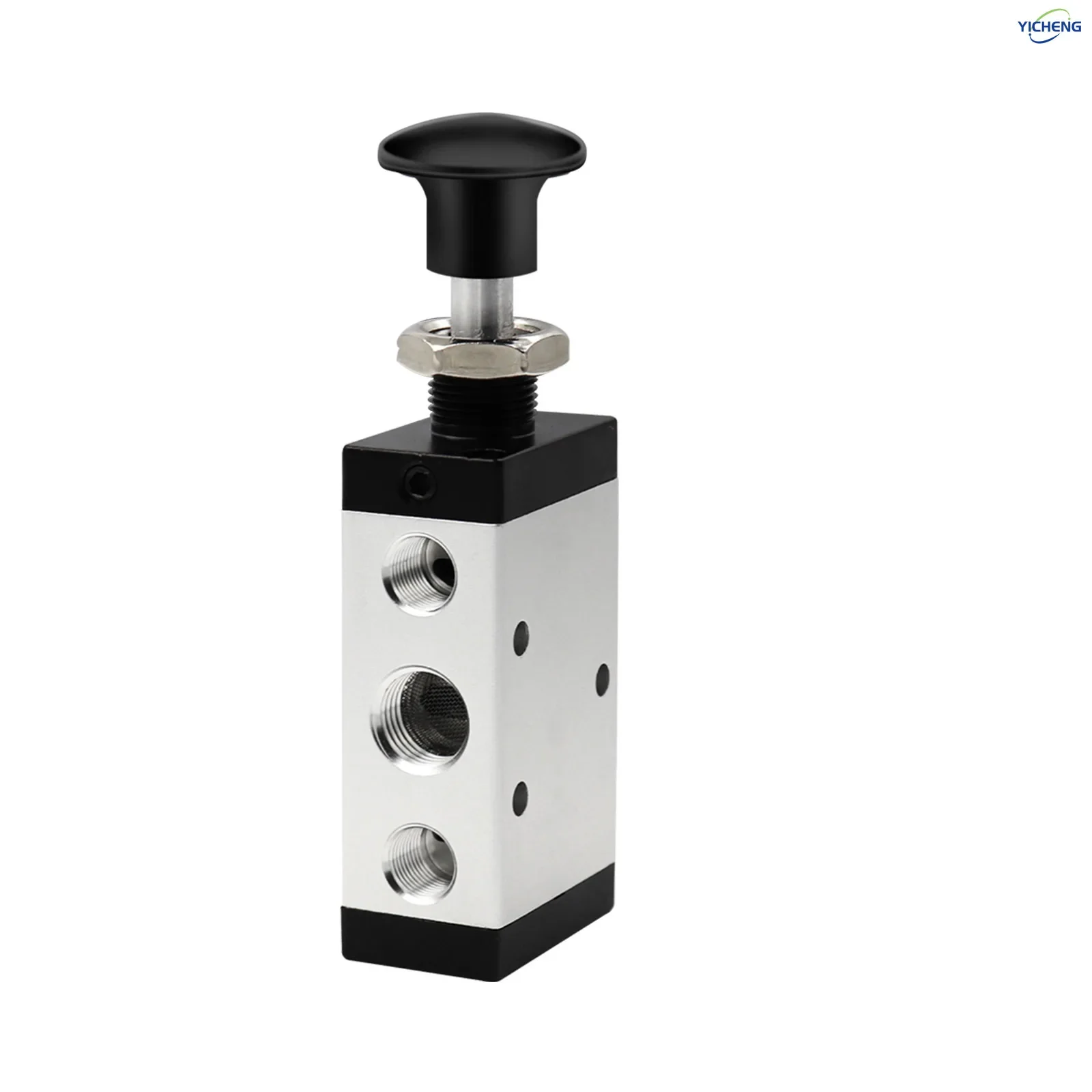 

YICHENG PNEUMATIC 5 Way 2 Position Air Hand Lever Operated Valve 1/4"Pneumatic Solenoid Valve Manual Control Push-Pull 4R210-08