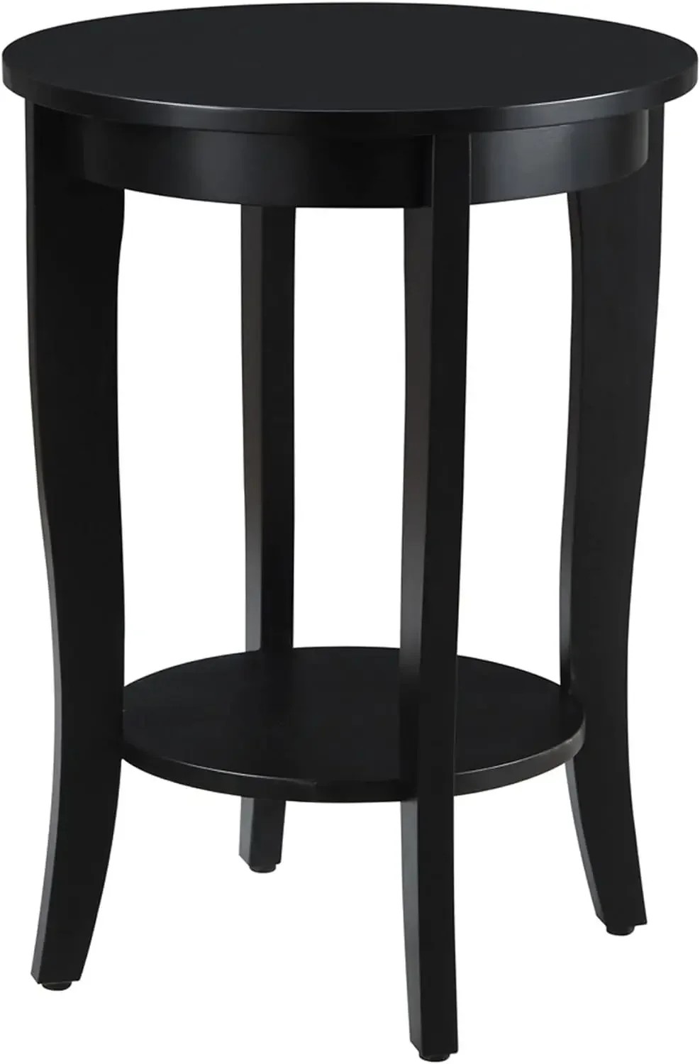 

American Heritage Round End Table, Black