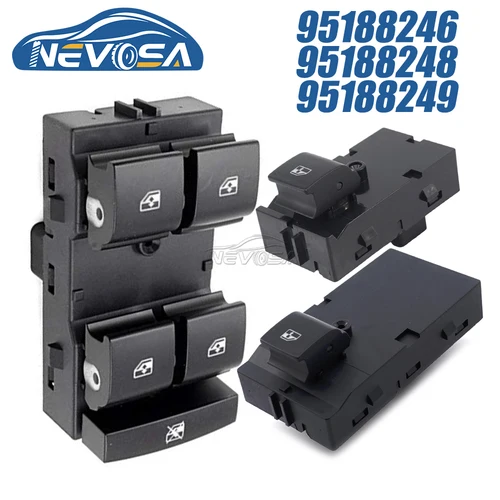Imagen 1 del producto NEVOSA 95188246 95188248 95188249   Para Chevrolet Aveo Sonic Cobalt Tracker interruptor de bloqueo de ventana principal botón delantero derecho/trasero
