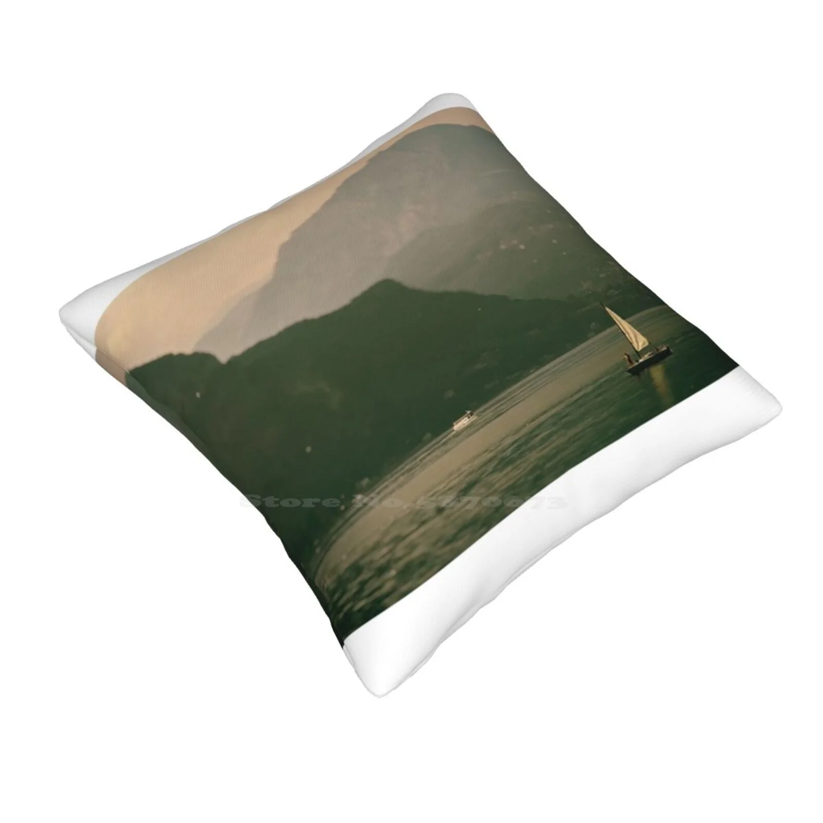 That Summer Feeling Home Sofa Car Cushion Cover Pillowcase Italy Alps Calm Como European Holiday Idyllic Italian Lago Lake