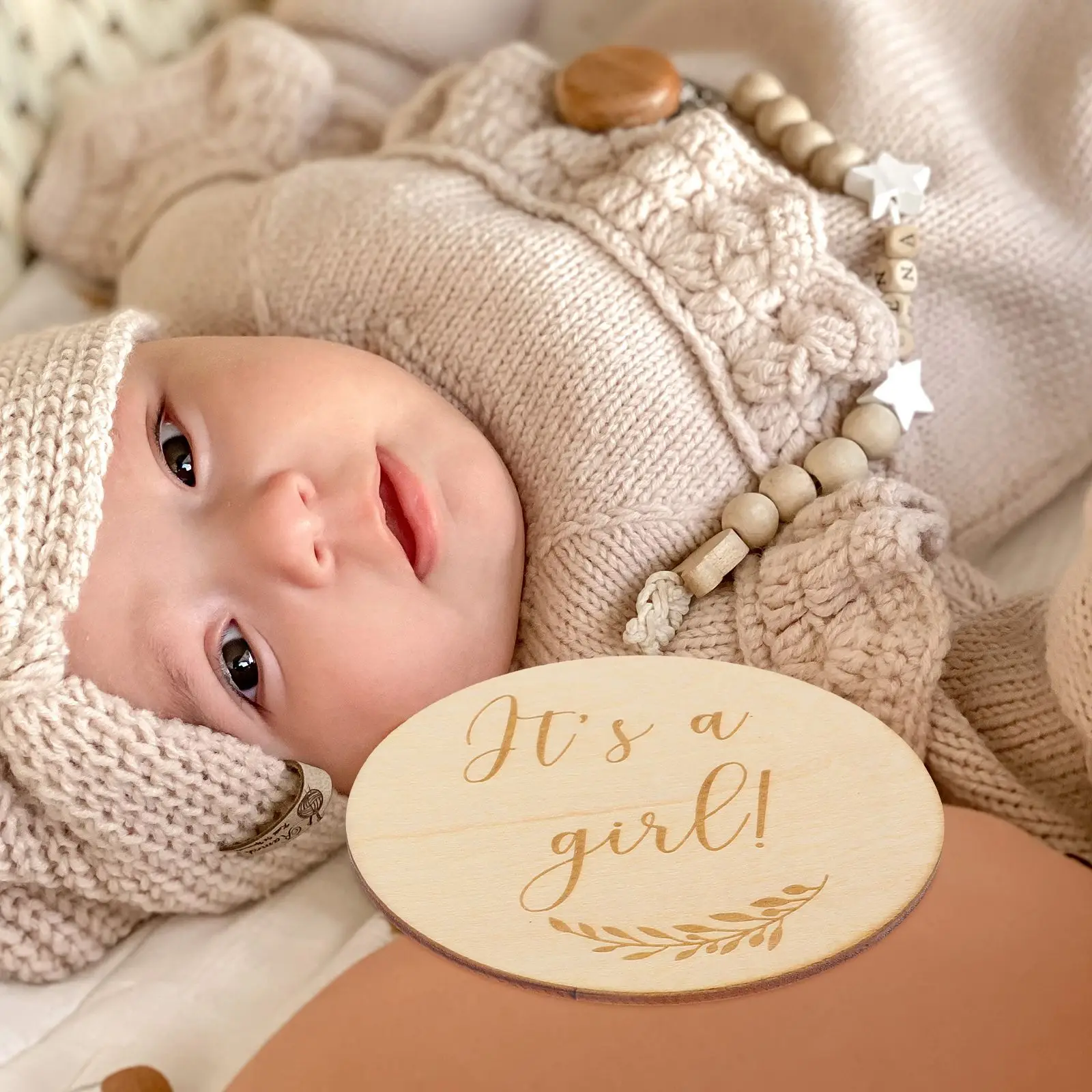 2-teiliges Geschenk, Wachstum, Gedenkkarten, Feier, Baby, Meilenstein, Holzaufkleber, Junge
