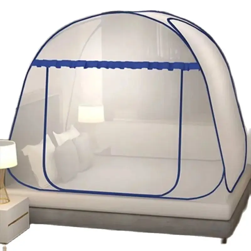 Portable camping tent, single/double bed canopy for adults, foldable mesh, breathable mosquito net view 4