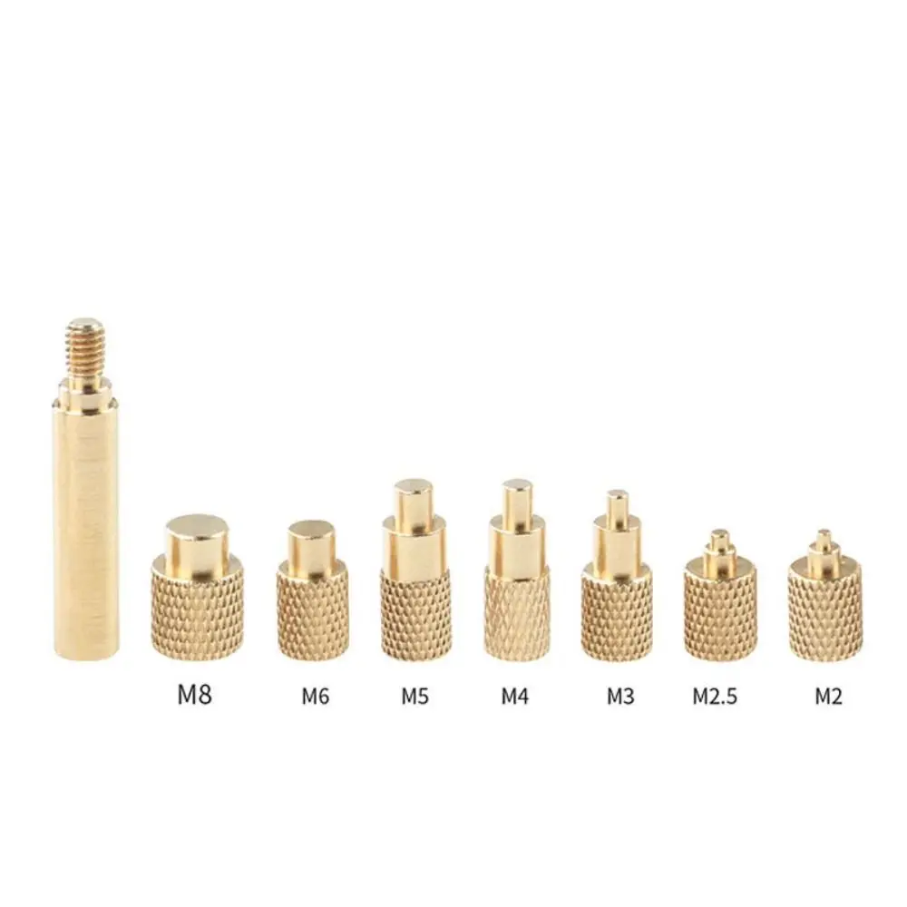 8 Pcs Durable M2-M8 Heat Insert Nut Internal Thread Brass Heat Insertion Tool Set Tool Knurled Nut Soldering Iron