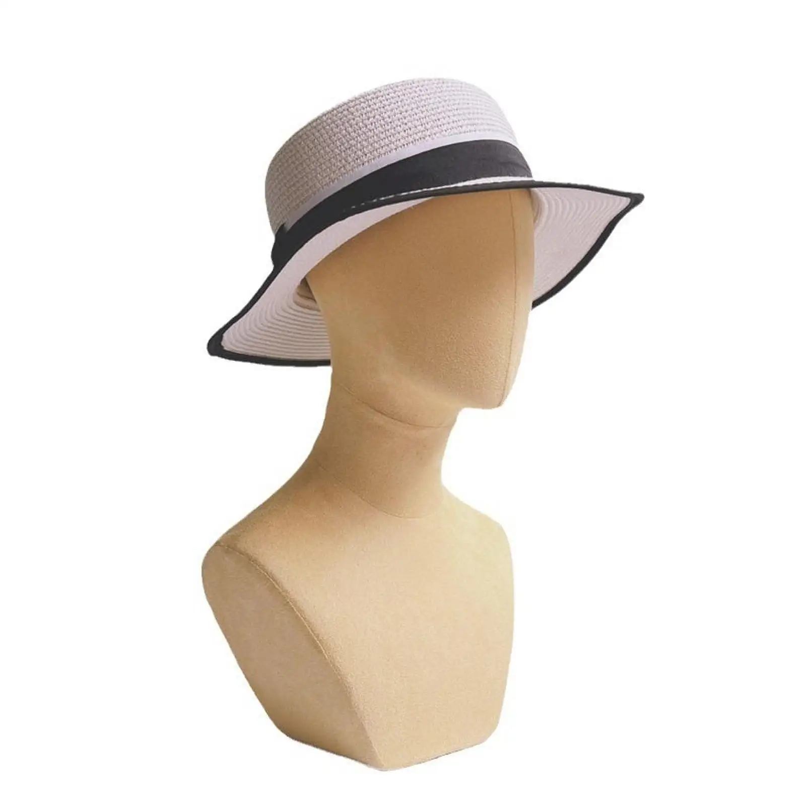 Mannequin Head with Shoulder Stand for Wig Hat Display Necklace Holder Jewelry Organizer Salon Boutique Styling