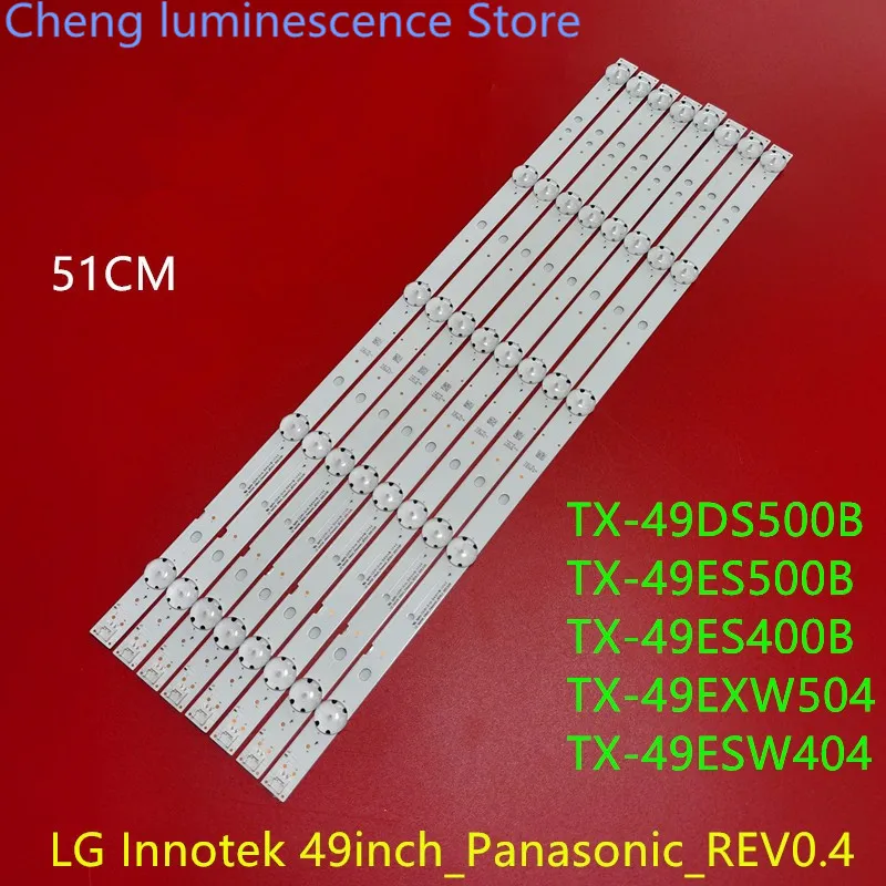 New original FOR  Innotek_49inch_rev 0.4  TX-49DS500B 49ES500B 49ES400B 49ESW404 light strip 100%NEW  5LED(3V) 510mm