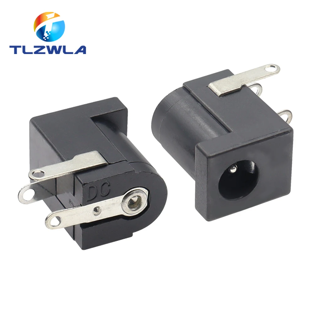 10PCS/LOT DC-005 Black DC Power Jack Socket Connector DC005 3.5*1.3mm 1.3 Socket Round The Needle