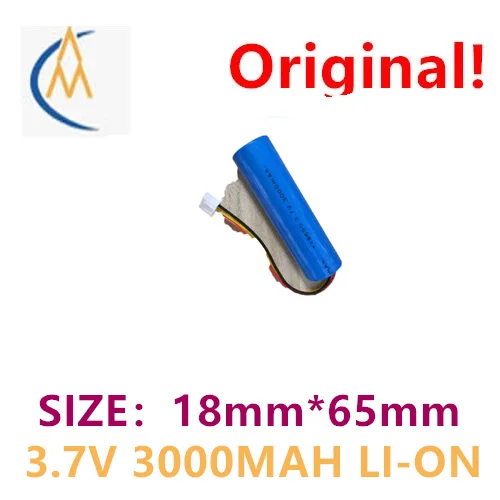 buy more will cheap  capacity garbage bin battery 3.7v18650   induction home charging lithium battery with three wires 3000mAh