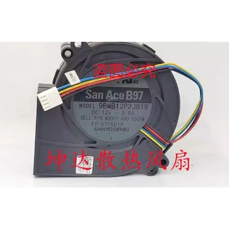 

New Cooling Fan for Sanyo 9BMB12P2J619 12V 3.8A PWM Blower Turbine Violent Cooling Fan