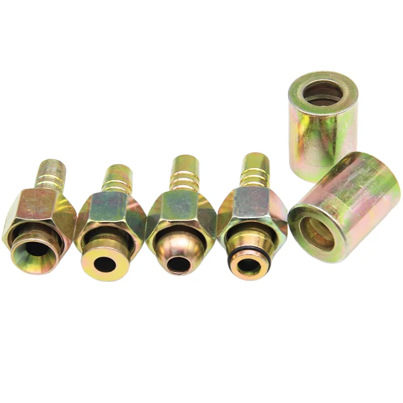 

Compression type hydraulic oil pipe high-pressure metric American standard British steel wire carbon steel hose joint