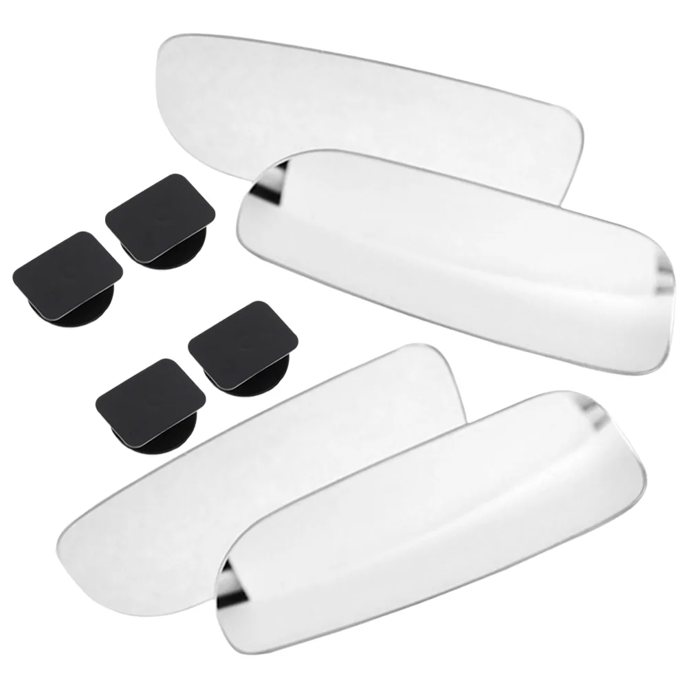 

2 Pairs Rear View Mirror Blind Spot Monitor Mirrors White Car Side Wide Angle Vehicles