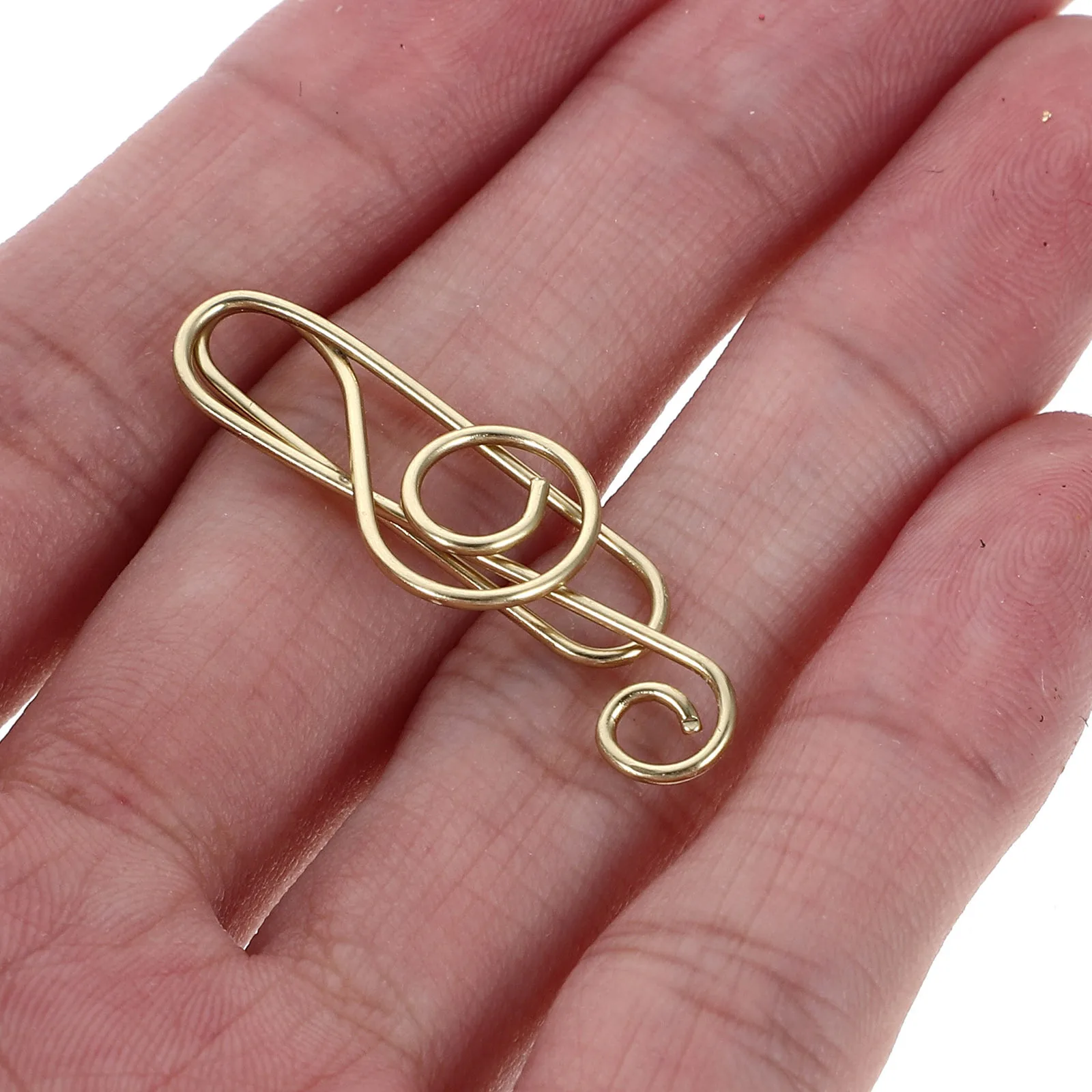 50Pcs Music Note Shaped Paper Clips Carbon Steel Creative Design Decorative Organizer for Office School Files Documents